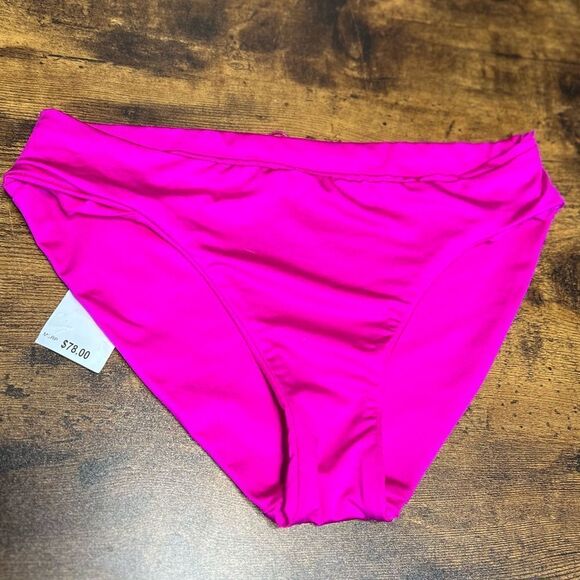 Trina Turk Swim Women's Monaco Shirred Hipster Swim Bottom Hot Pink. Sz 4. NWT - Picture 7 of 9